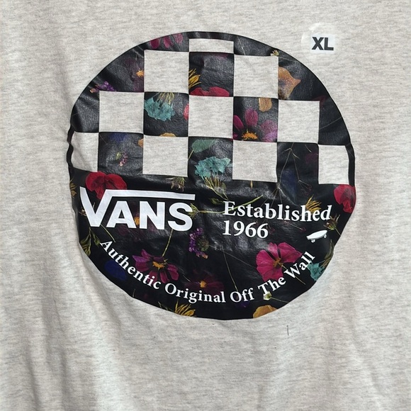 NWT-Vans oatmeal heather floral cropped tee - Picture 2 of 9